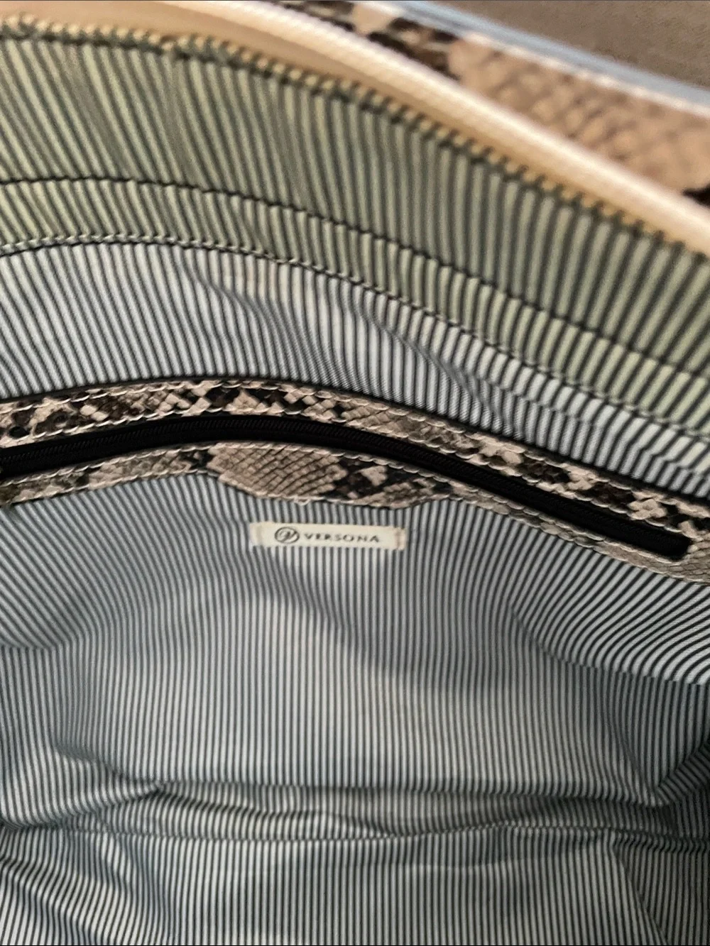 ✨Snakeskin large satchel bag w/ matching wallet ✨NWOT